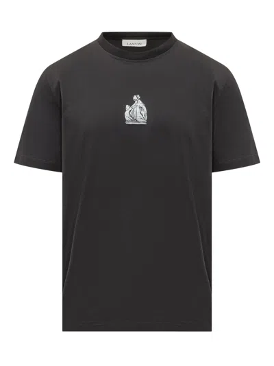 Lanvin Logo T-shirt In Black