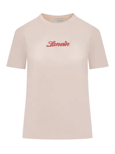Lanvin Logo T-shirt In Pink