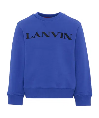 Lanvin Logo-embroidered Sweatshirt In Blue