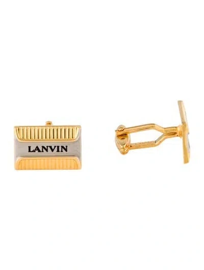 Pre-owned Lanvin Logo-engraved Cufflinks In Multi