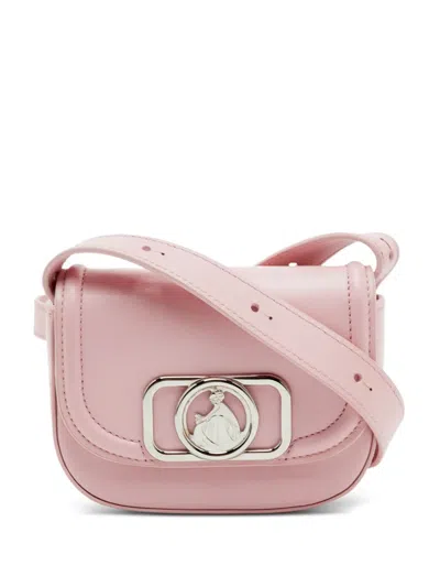 Pre-owned Lanvin Logo-plaque Crossbody Bag In Pink