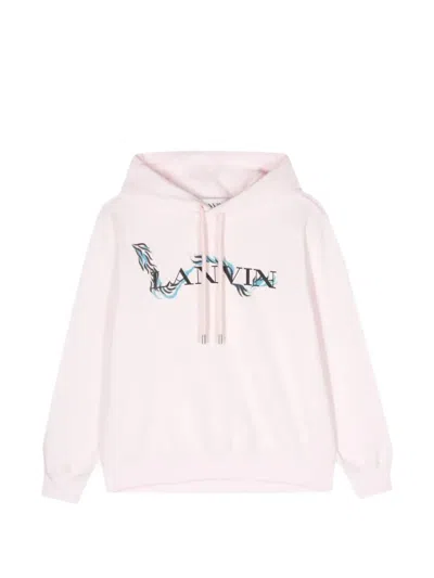 Lanvin Logo-print Hoodie In Neutral