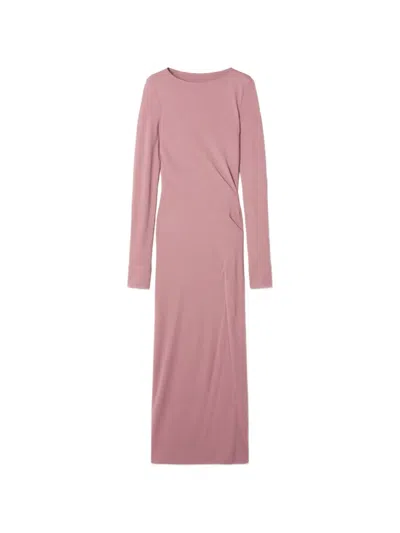 Lanvin Lond Draped Dress In Crepe Jersey In Pink