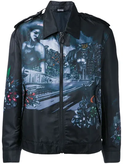 Lanvin Lonely Town Printed Jacket In Black