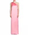Lanvin Long Asymmetrical Dress With A Ribbon Detail In Venus