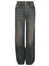 Lanvin Long Buttoned Jeans In Blu