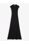 Lanvin Long Dress In Lace Effect Knit In Black