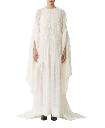 LANVIN LONG DRESS IN PLUMETIS SILK