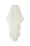 Lanvin Long Dress In Plumetis Silk In White
