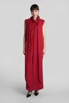 Lanvin Women Front Knot Dress In Red