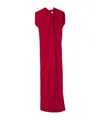 Lanvin Long Draped Dress In Red