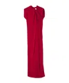 Lanvin Long Draped Dress In Red