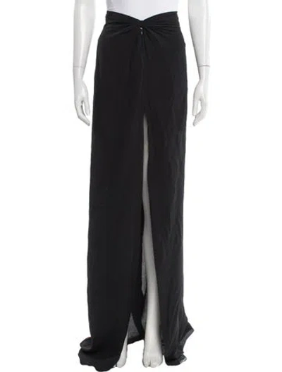 Pre-owned Lanvin Long Skirt In Black