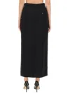 Lanvin Black Flowy Maxi Skirt In Black