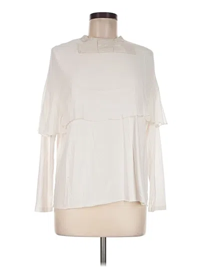 Pre-owned Lanvin Long Sleeve Blouse In White