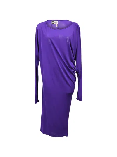 Pre-owned Lanvin Long-sleeve Dress In Purple