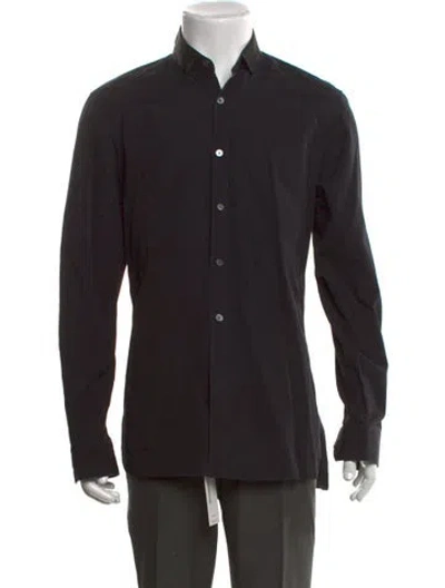 Pre-owned Lanvin Long Sleeve Dress Shirt In Black