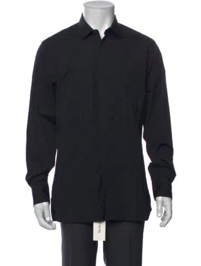 Pre-owned Lanvin Long Sleeve Dress Shirt In Black