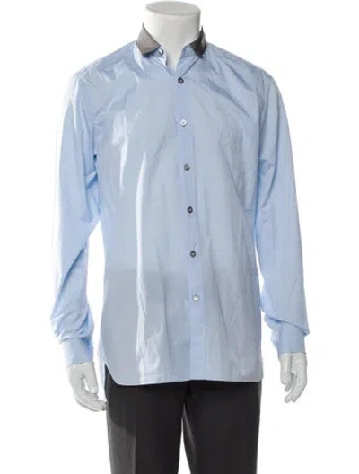 Pre-owned Lanvin Long Sleeve Dress Shirt In Blue