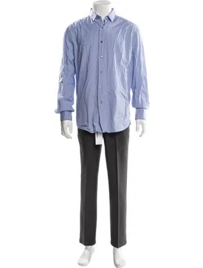 Pre-owned Lanvin Long Sleeve Dress Shirt In Blue