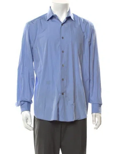 Pre-owned Lanvin Long Sleeve Dress Shirt In Blue