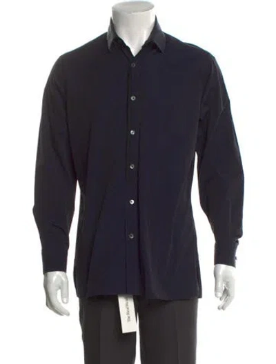 Pre-owned Lanvin Long Sleeve Dress Shirt In Blue