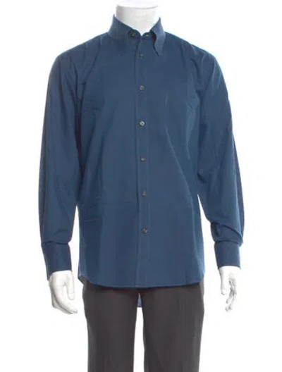 Pre-owned Lanvin Long Sleeve Dress Shirt In Blue