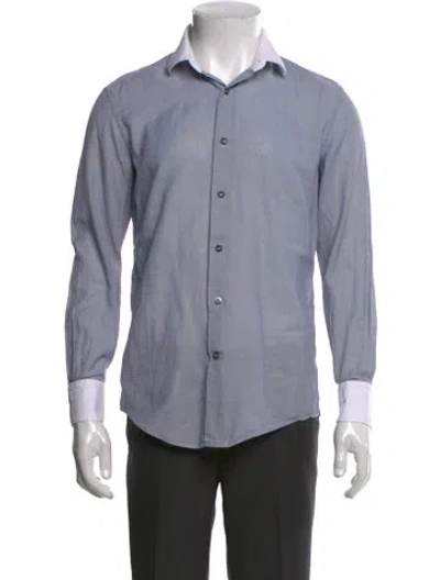 Pre-owned Lanvin Long Sleeve Dress Shirt In Blue