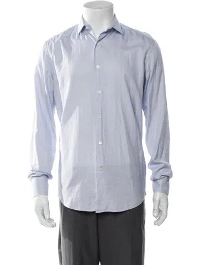 Pre-owned Lanvin Long Sleeve Dress Shirt In Blue