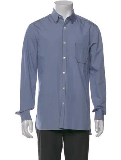 Pre-owned Lanvin Long Sleeve Dress Shirt In Blue