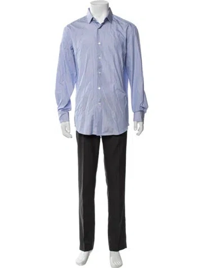 Pre-owned Lanvin Long Sleeve Dress Shirt In Blue