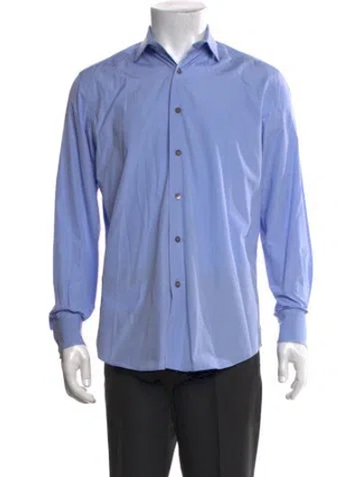 Pre-owned Lanvin Long Sleeve Dress Shirt In Blue