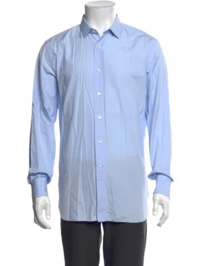 Pre-owned Lanvin Long Sleeve Dress Shirt In Blue