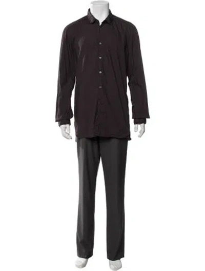 Pre-owned Lanvin Long Sleeve Dress Shirt In Brown