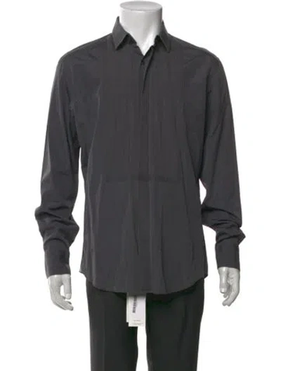 Pre-owned Lanvin Long Sleeve Dress Shirt In Gray