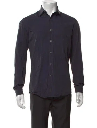 Pre-owned Lanvin Long Sleeve Dress Shirt In Grey