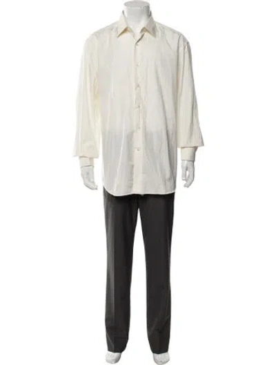 Pre-owned Lanvin Long Sleeve Dress Shirt In Neutrals