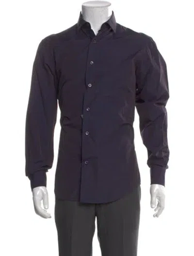 Pre-owned Lanvin Long Sleeve Dress Shirt In Purple