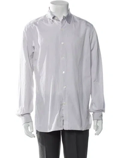 Pre-owned Lanvin Long Sleeve Dress Shirt In White