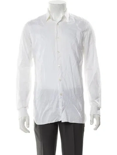 Pre-owned Lanvin Long Sleeve Dress Shirt In White