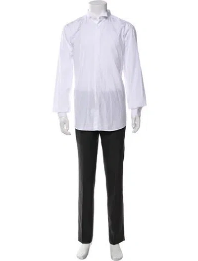 Pre-owned Lanvin Long Sleeve Dress Shirt In White