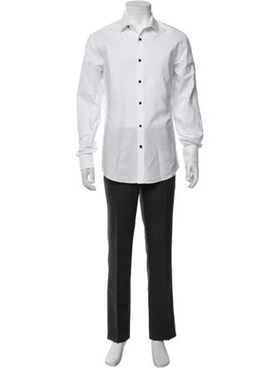 Pre-owned Lanvin Long Sleeve Dress Shirt In White