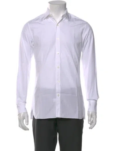 Pre-owned Lanvin Long Sleeve Dress Shirt In White