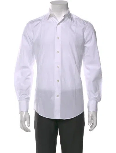 Pre-owned Lanvin Long Sleeve Dress Shirt In White