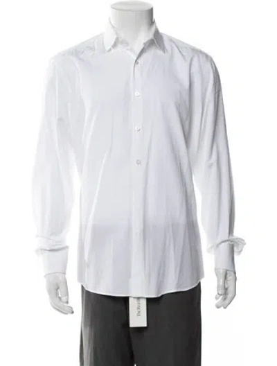 Pre-owned Lanvin Long Sleeve Dress Shirt In White