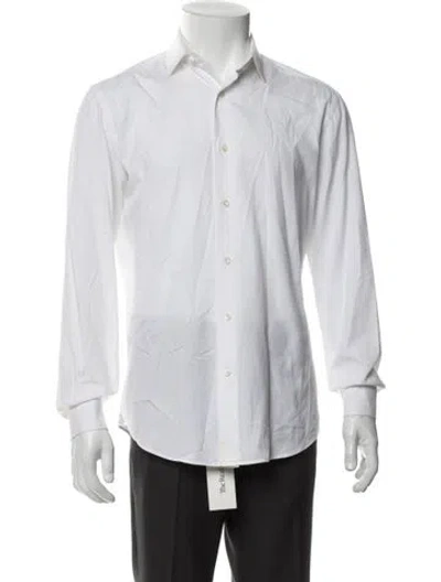 Pre-owned Lanvin Long Sleeve Dress Shirt In White