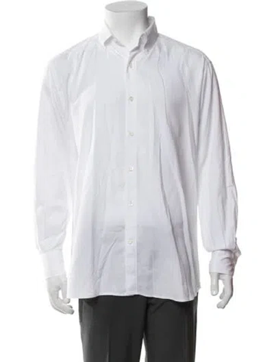 Pre-owned Lanvin Long Sleeve Dress Shirt In White