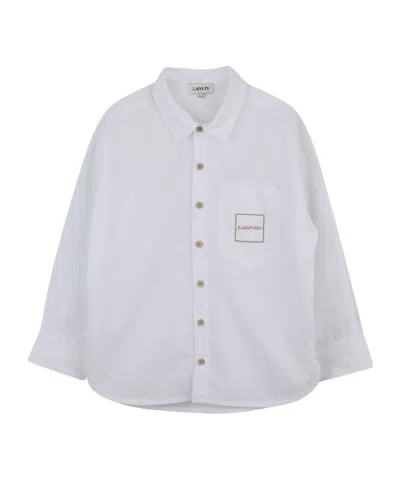 Lanvin Long Sleeve Shirt In White