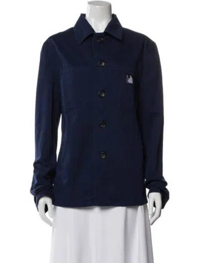 Pre-owned Lanvin Long Sleeve Top In Blue