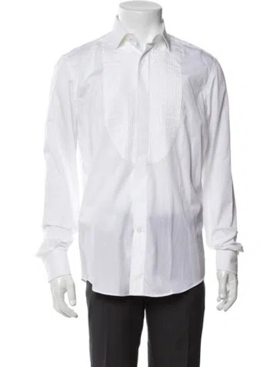 Pre-owned Lanvin Long Sleeve Tuxedo Shirt W/ Tags In White